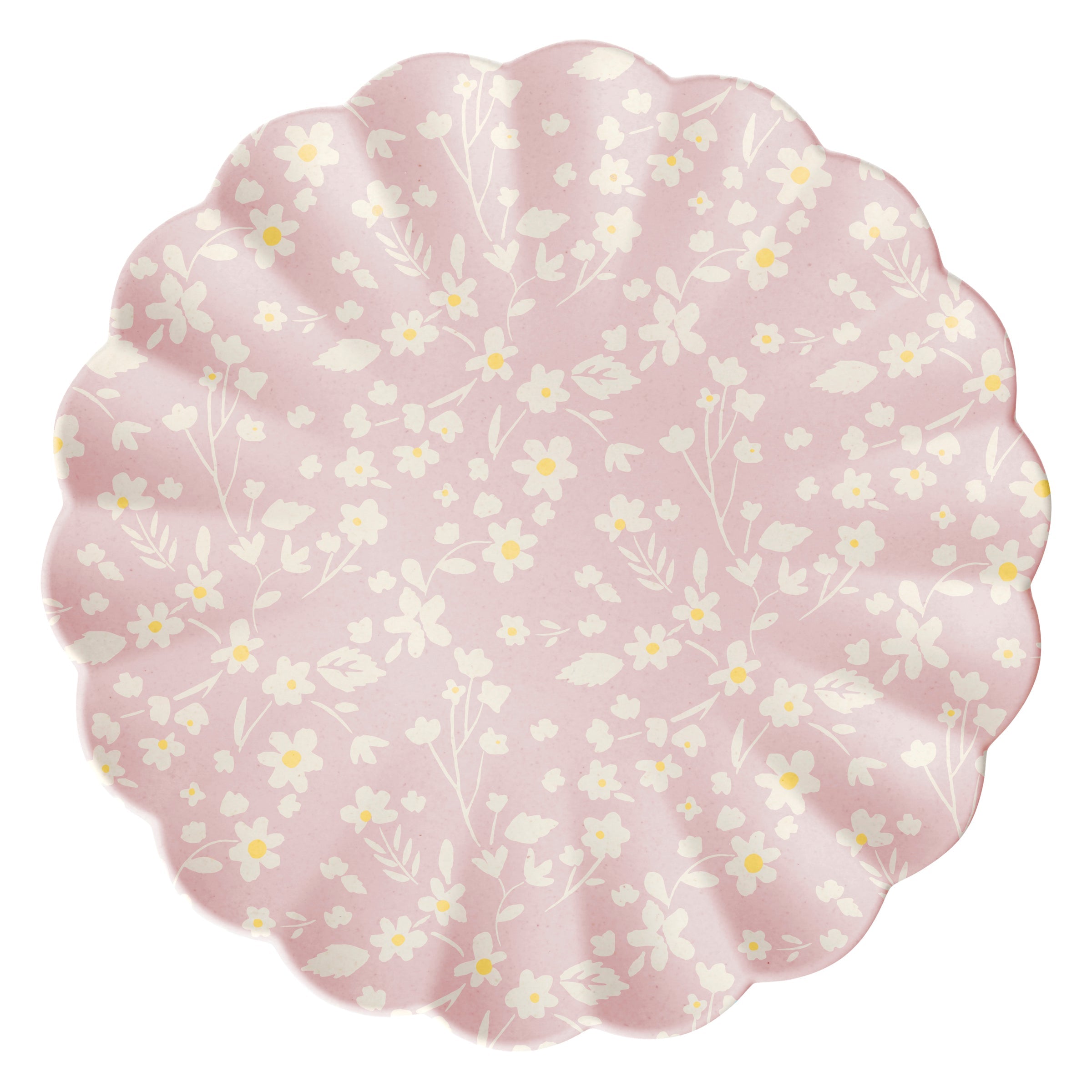 Floral Reusable Bamboo Large Plates, Set of 6