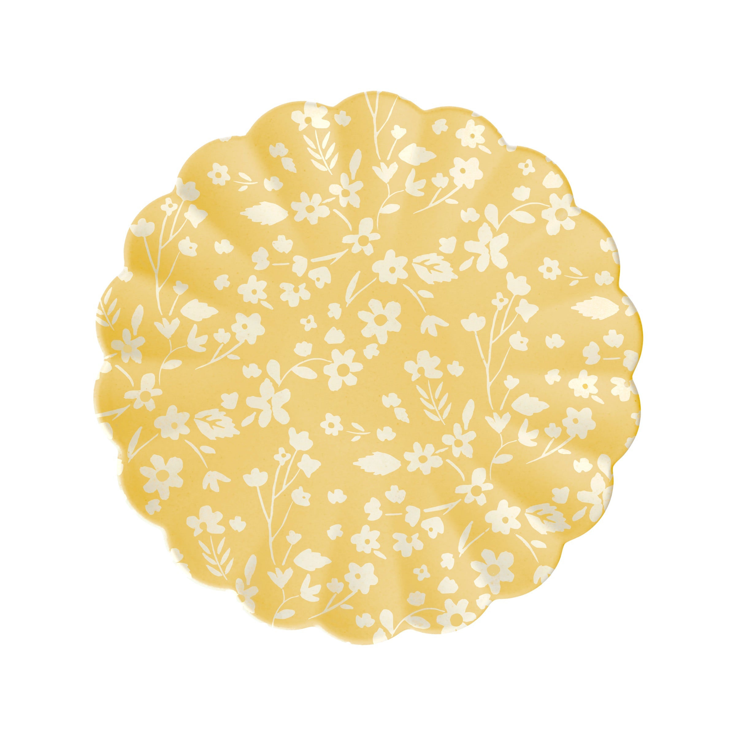 Floral Reusable Bamboo Small Plates, Set of 6