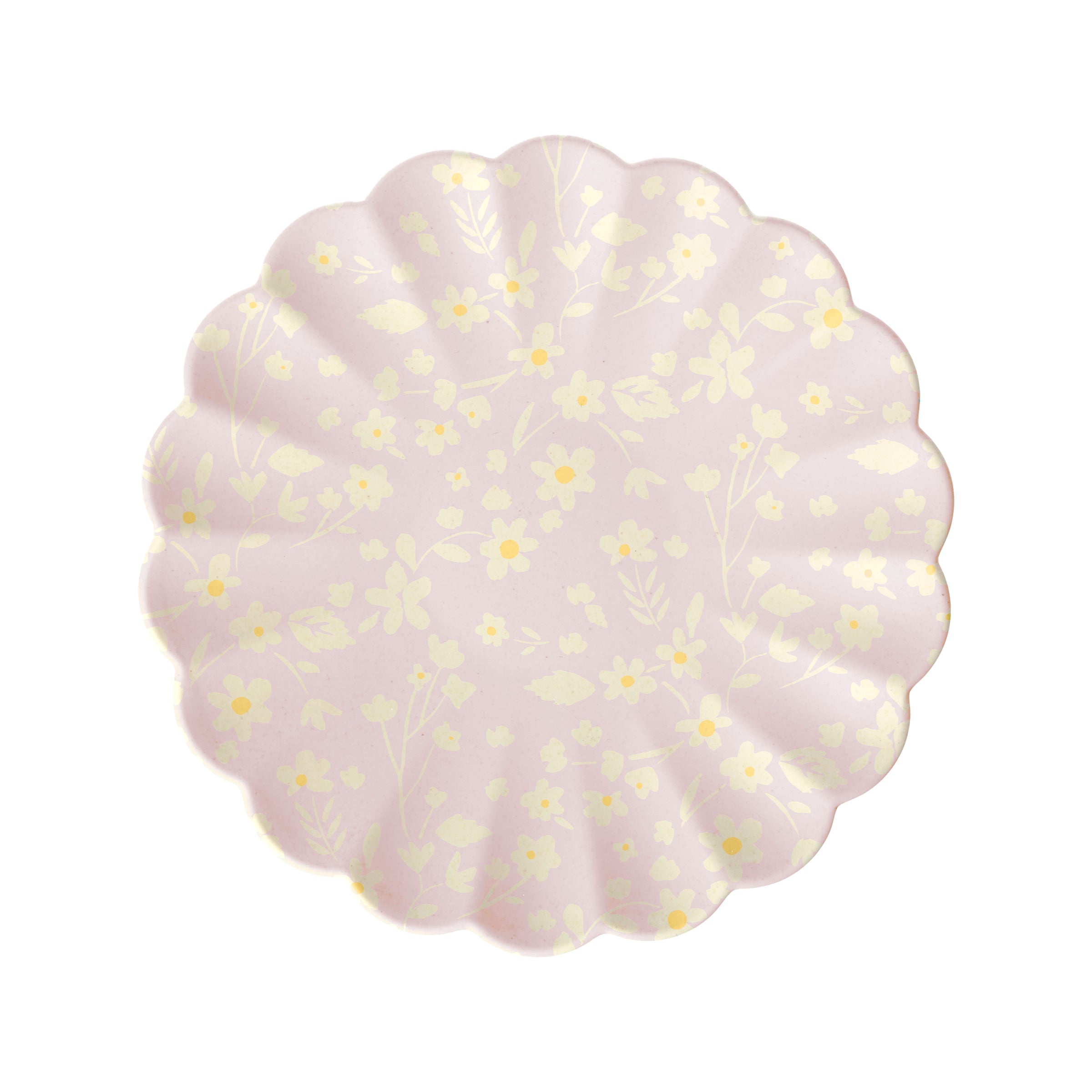 Floral Reusable Bamboo Small Plates, Set of 6